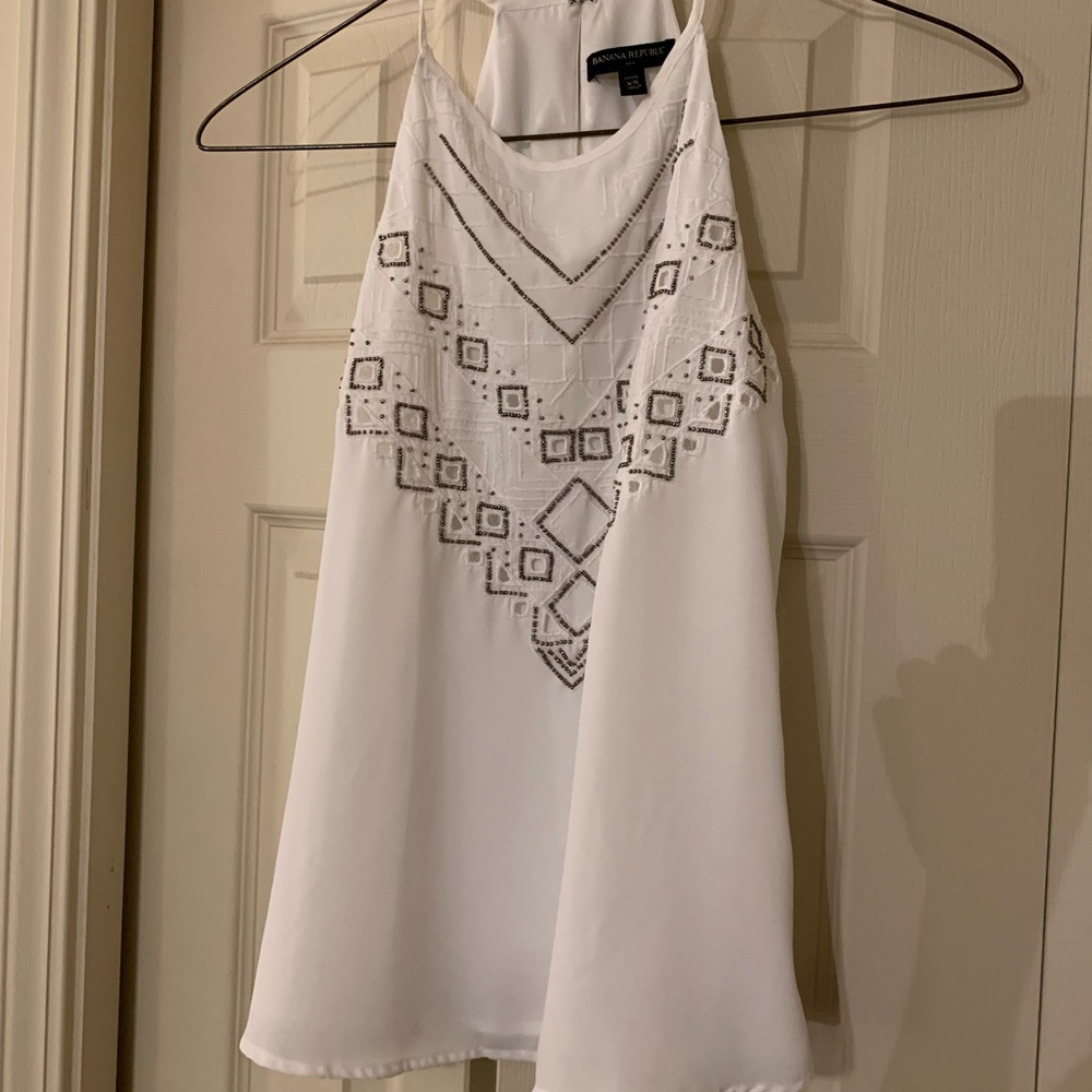 Halter layered chiffon top